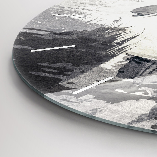 Horloge ronde Femme - aquarelles