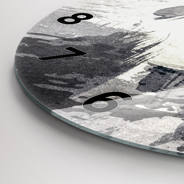 Horloge ronde Femme - aquarelles