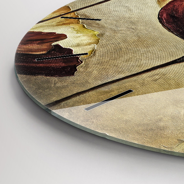 Horloge ronde Coquelicots peints