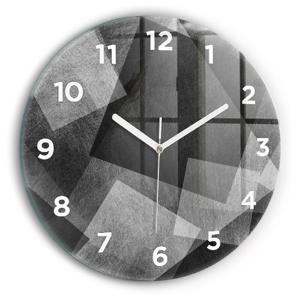 Horloge ronde Abstraction géométrique