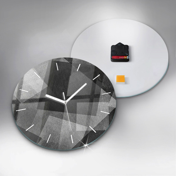Horloge ronde Abstraction géométrique
