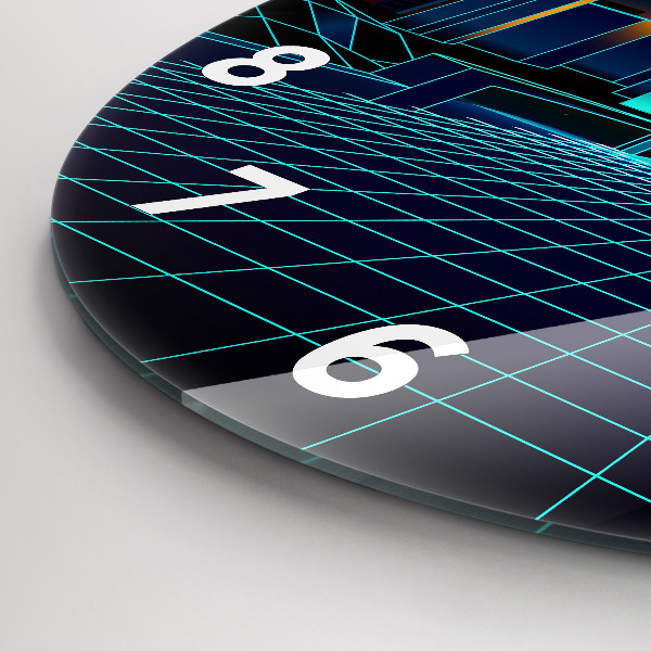 Horloge ronde La ville du cyberespace