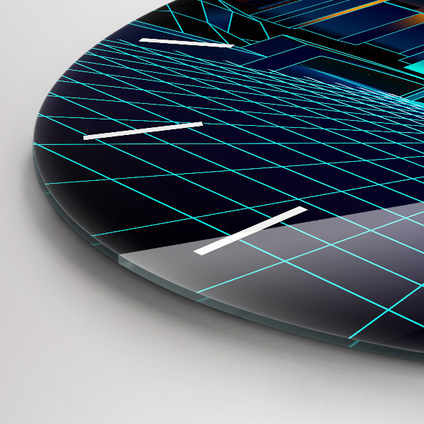 Horloge ronde La ville du cyberespace