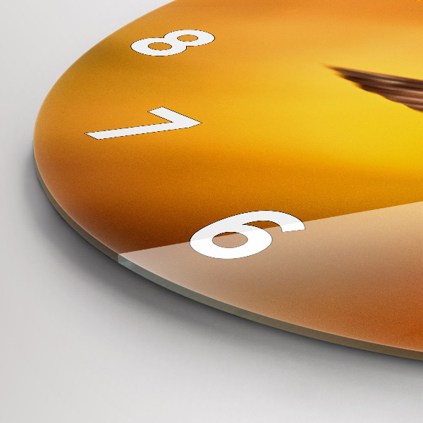 Horloge ronde oiseau colibri