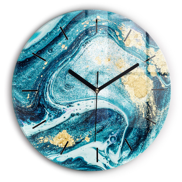 Horloge ronde Marbre abstrait