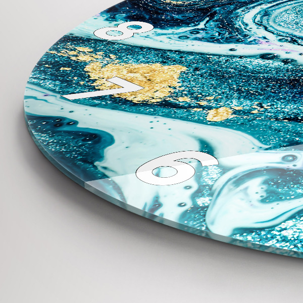 Horloge ronde Marbre abstrait