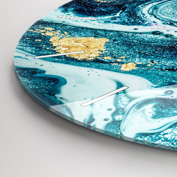 Horloge ronde Marbre abstrait