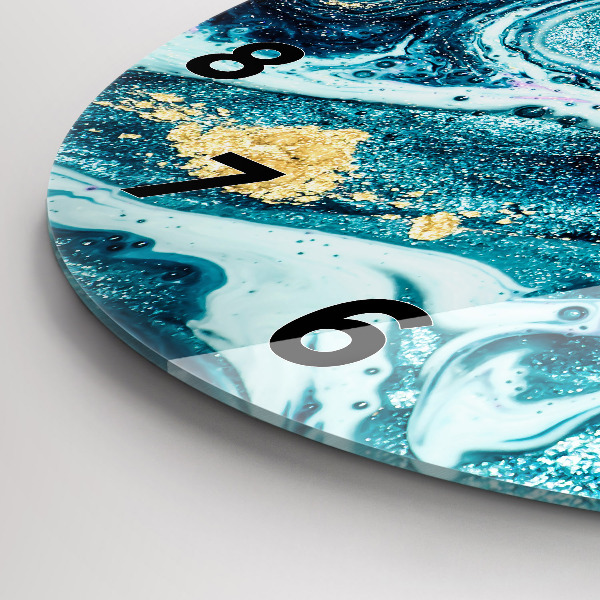 Horloge ronde Marbre abstrait