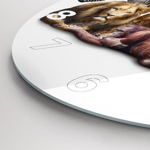 Horloge ronde Animaux sauvages