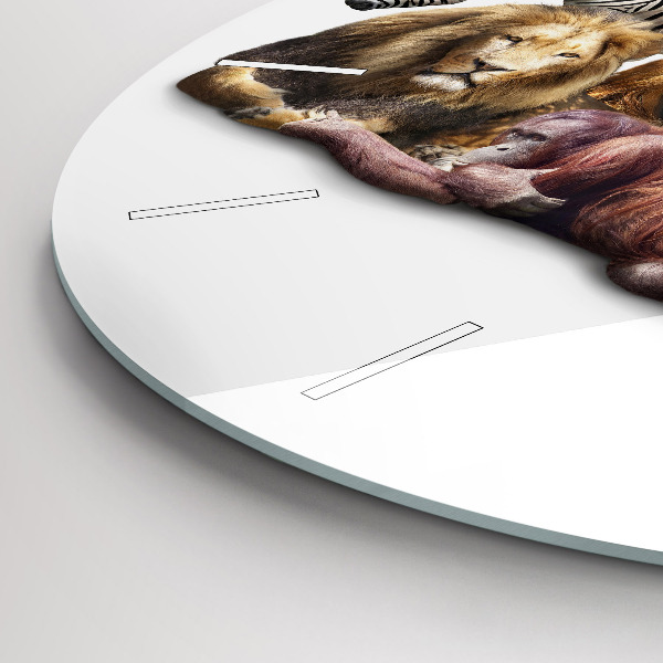 Horloge ronde Animaux sauvages