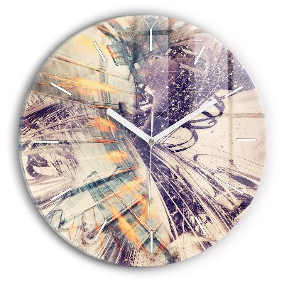 Horloge ronde Mécanisme abstrait