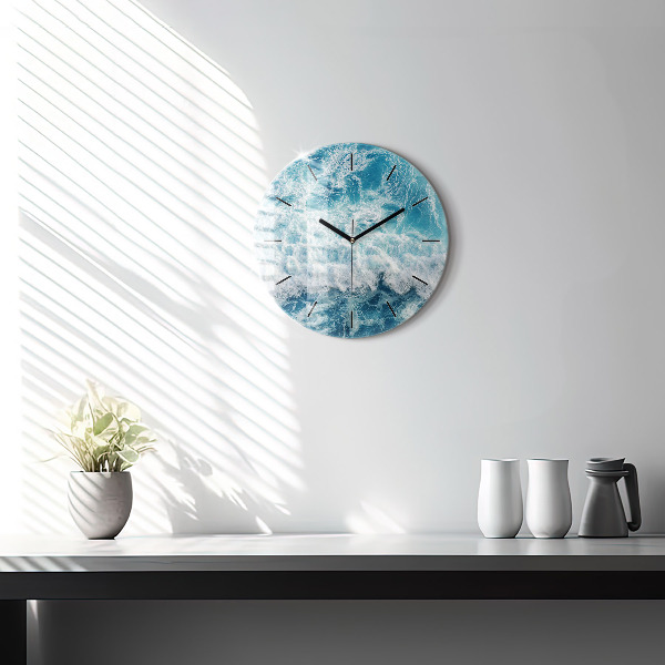 Horloge ronde Vagues de la mer