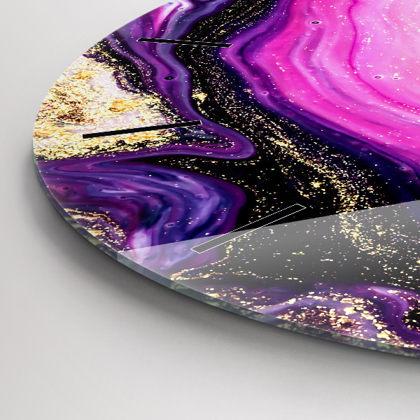 Horloge ronde Marbre abstrait