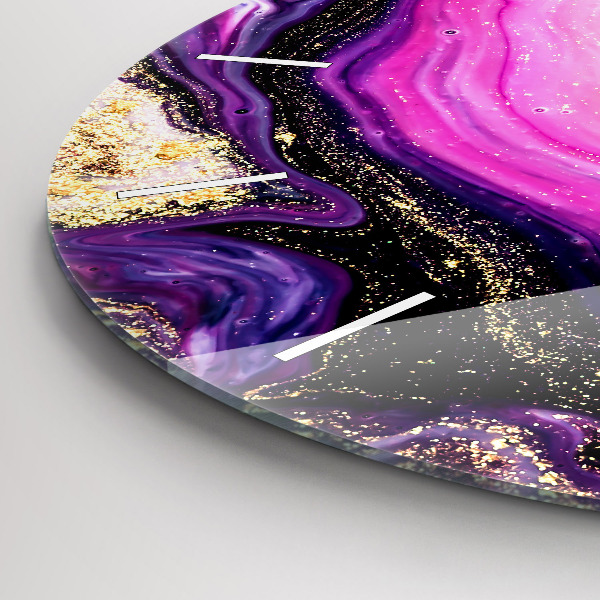 Horloge ronde Marbre abstrait