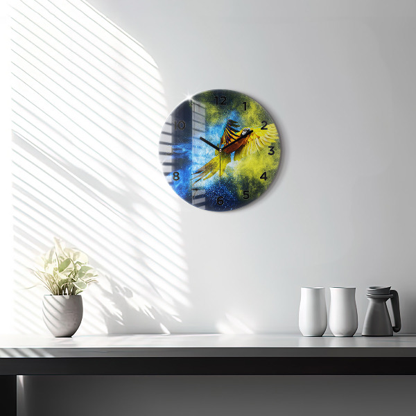 Horloge ronde Perroquet coloré