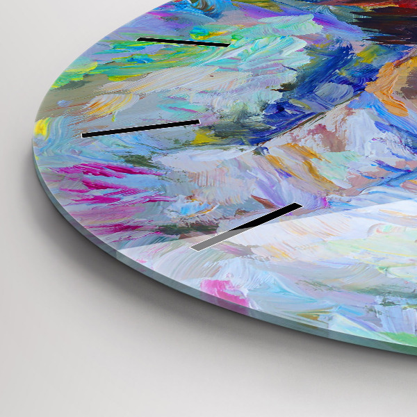 Horloge ronde Ballerine peinte