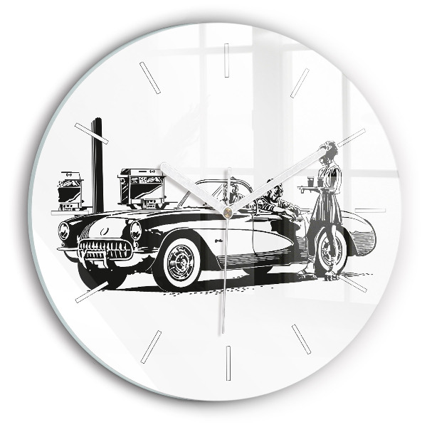 Horloge ronde Illustration rétro