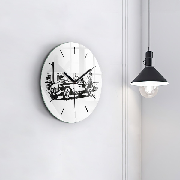 Horloge ronde Illustration rétro
