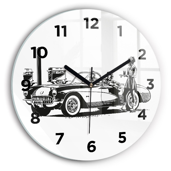 Horloge ronde Illustration rétro