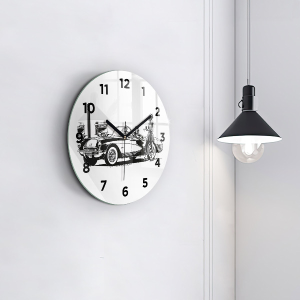 Horloge ronde Illustration rétro