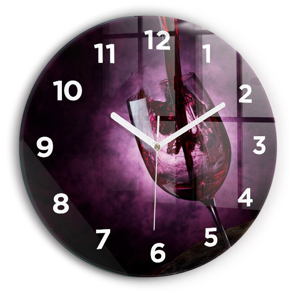 Horloge ronde Verre à vin