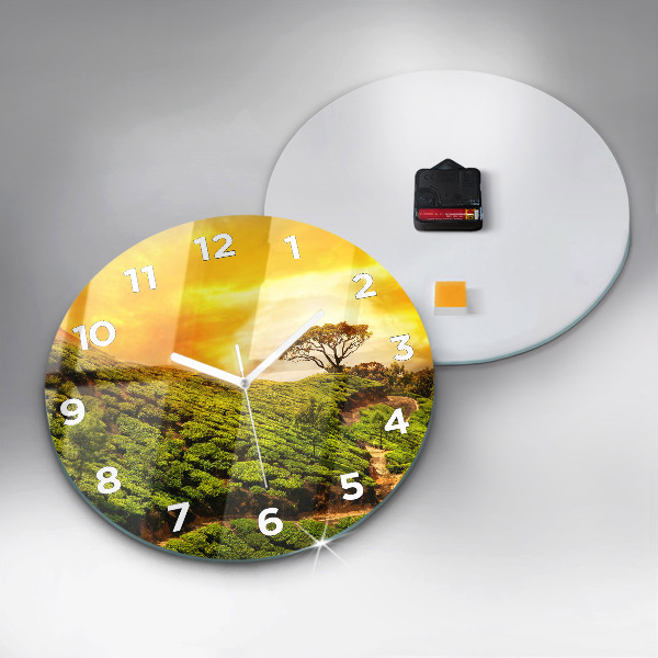 Horloge ronde Colline du thé