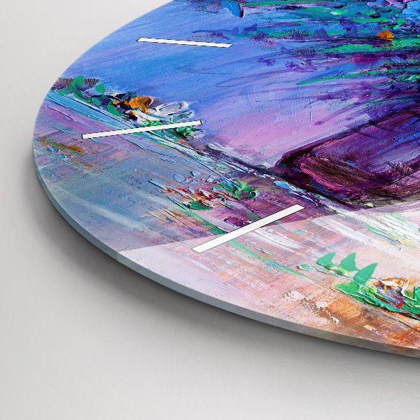 Horloge ronde Fleurs dans un vase