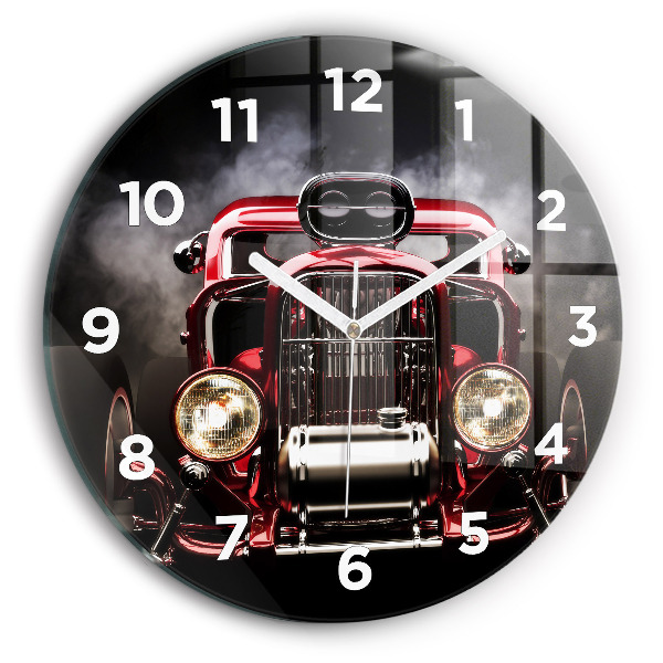 Horloge ronde Vieille voiture vintage