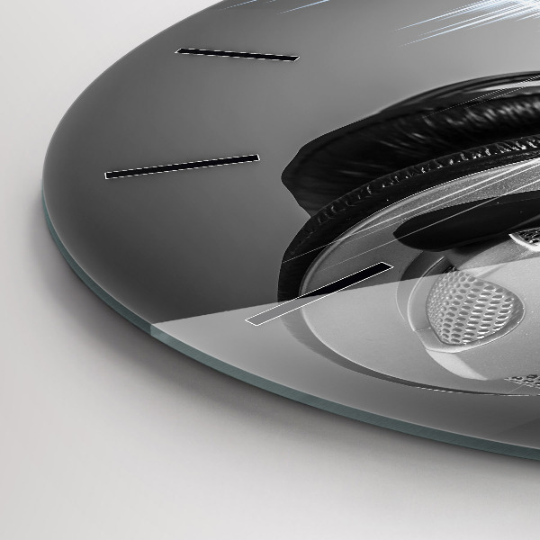 Horloge ronde Microphone et casque