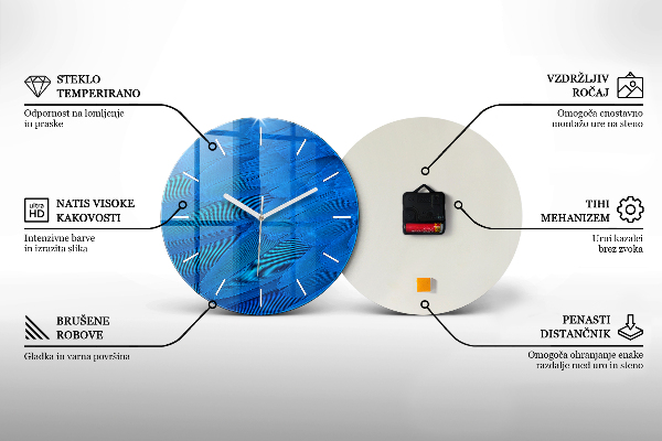 Horloge ronde Moto noire