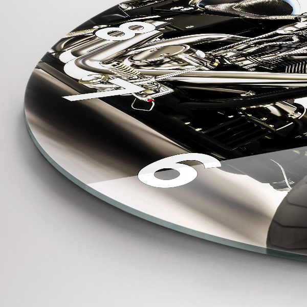 Horloge ronde Moto noire