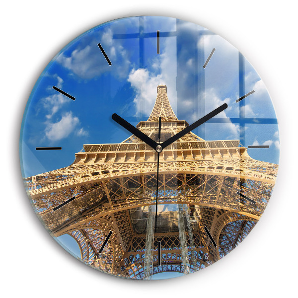 Horloge ronde Tour Eiffel en France