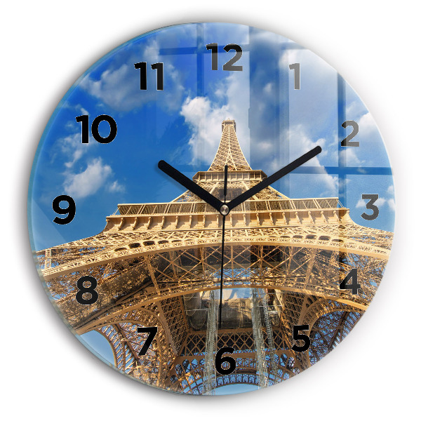 Horloge ronde Tour Eiffel en France
