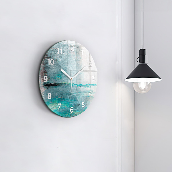 Horloge ronde 'Texture d''huile abstraite'