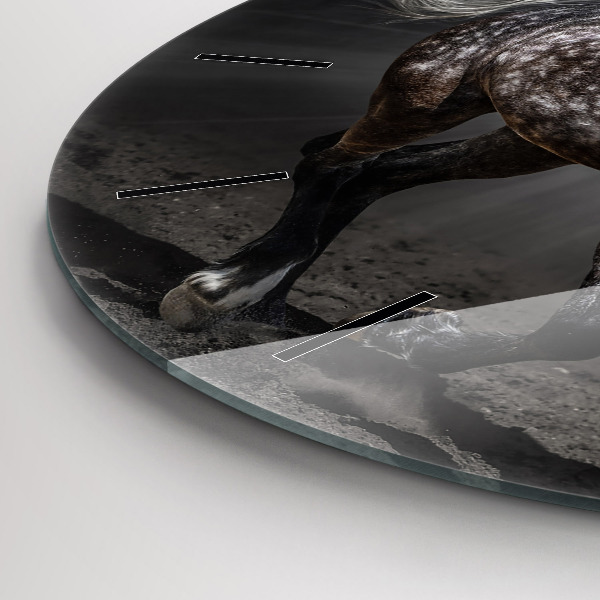 Horloge ronde Cheval au galop