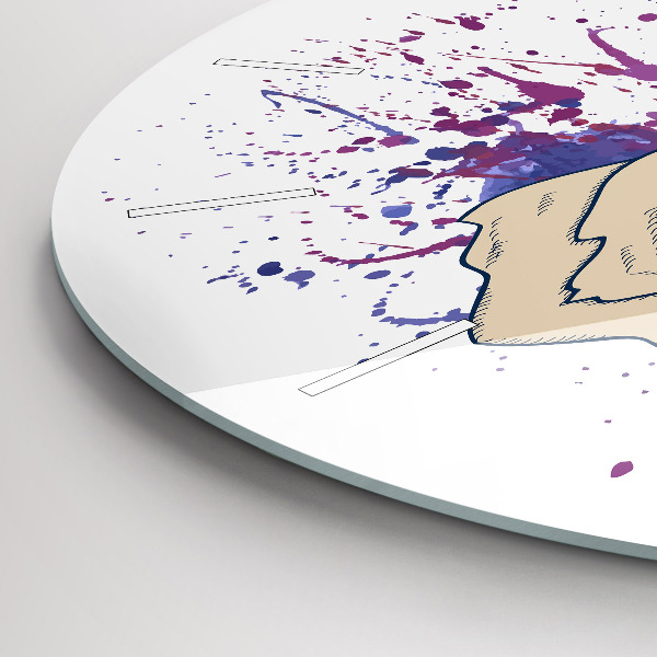 Pendule murale ronde Illustration vectorielle de cerf