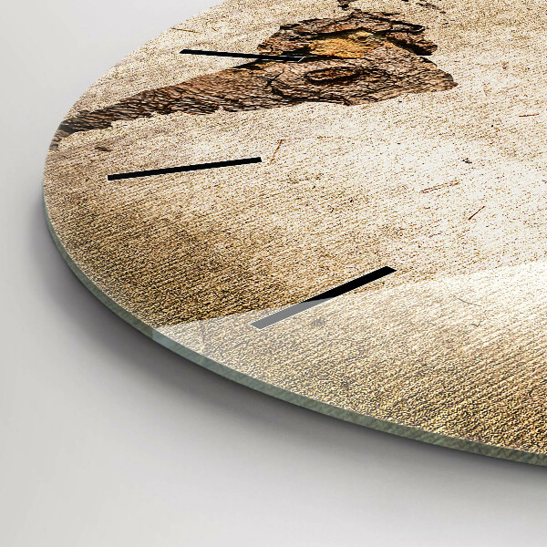 Pendule murale ronde Carte du monde vintage