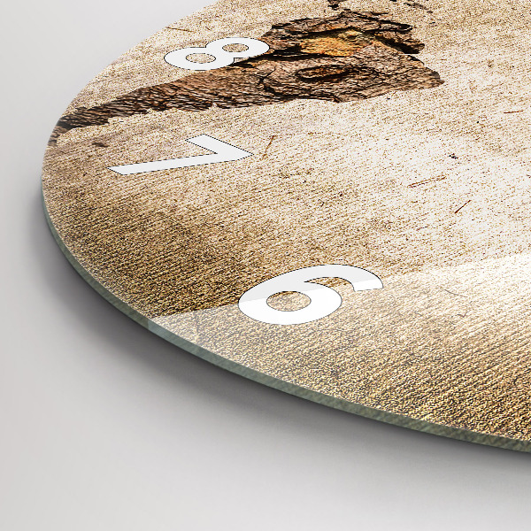 Pendule murale ronde Carte du monde vintage