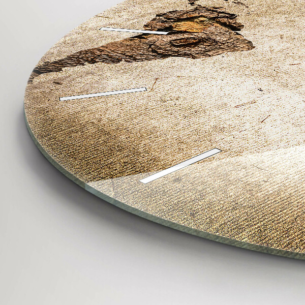 Pendule murale ronde Carte du monde vintage