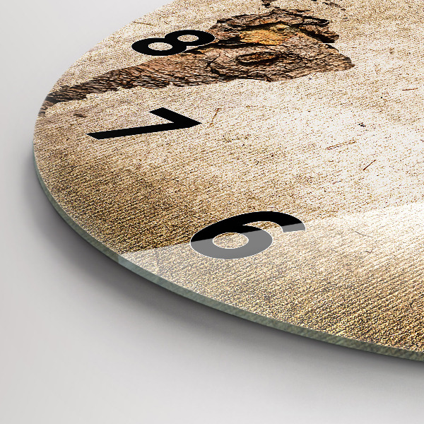 Pendule murale ronde Carte du monde vintage