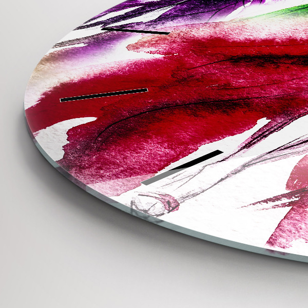 Pendule murale ronde Femmes en robes colorées