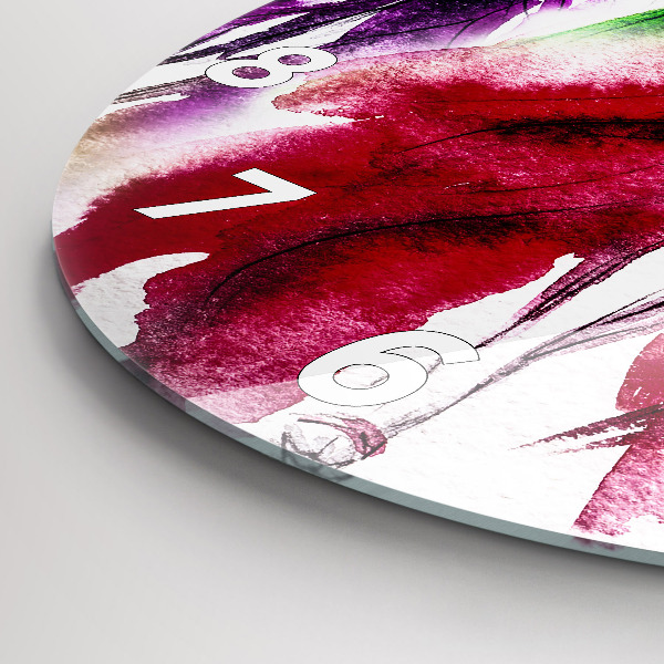 Pendule murale ronde Femmes en robes colorées