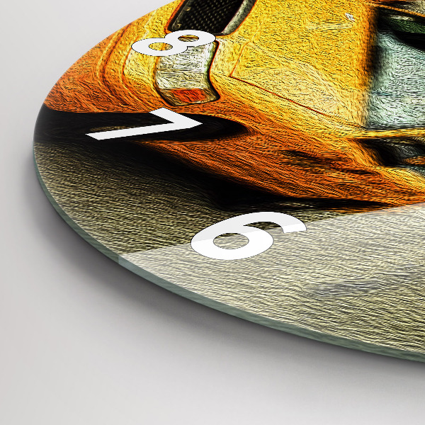 Pendule murale ronde Les taxis de New York