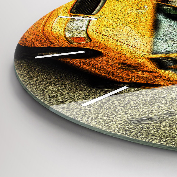 Pendule murale ronde Les taxis de New York