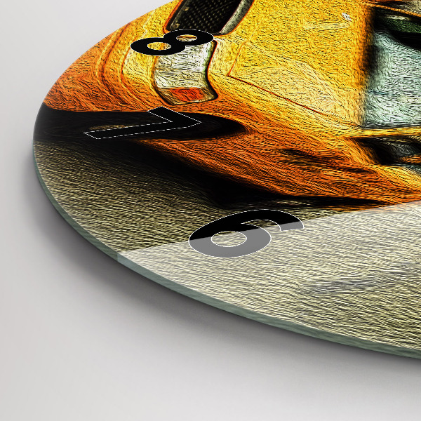 Pendule murale ronde Les taxis de New York