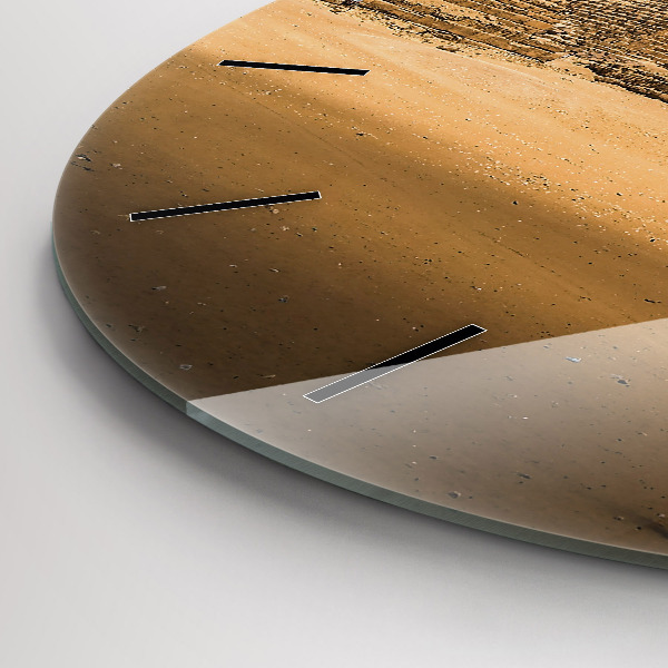 Horloge ronde Pyramides et coucher de soleil