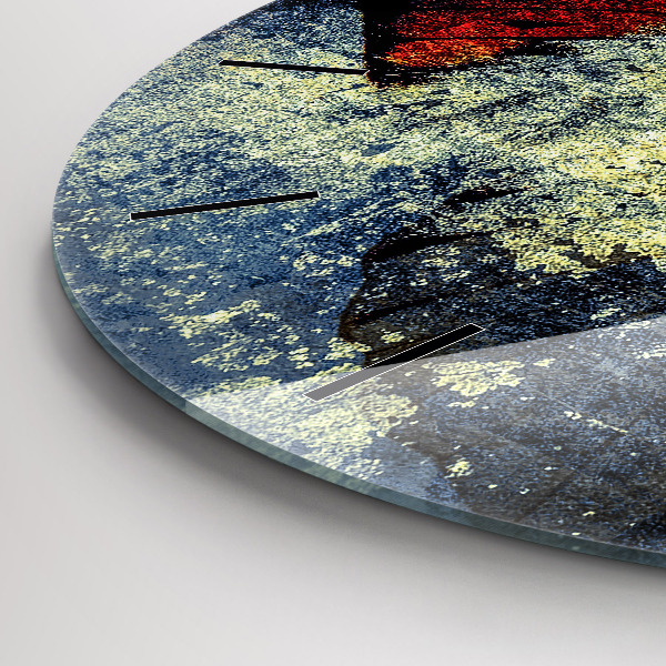 Pendule murale ronde Papillon style vintage