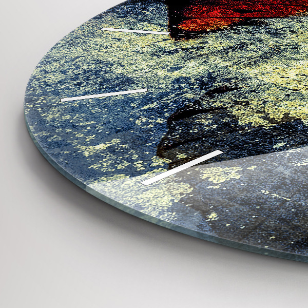 Pendule murale ronde Papillon style vintage