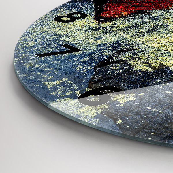 Pendule murale ronde Papillon style vintage