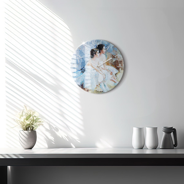 Pendule murale ronde Jeunes ballerines